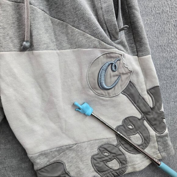 Cookies Men Shorts S Gray Sweat Colorblock Streetwear Embroidered Patch READ - Picture 5 of 12